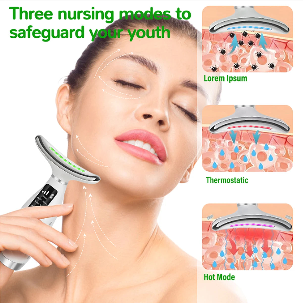 7 Colour Light Neck Instrument Face and Neck Whole Body Beauty Massage