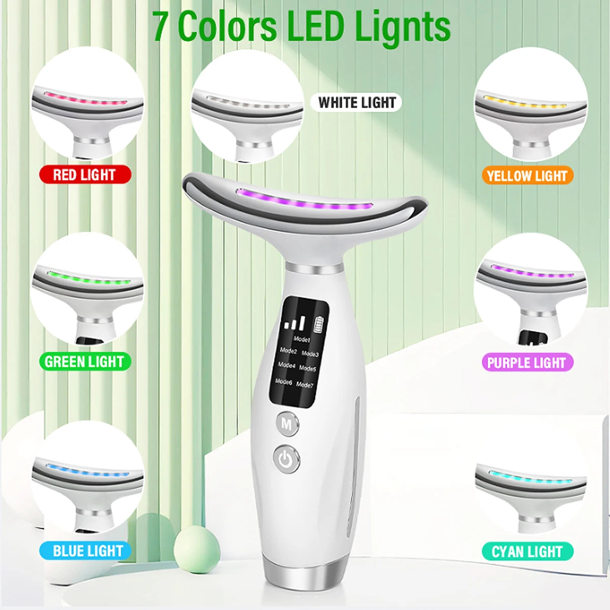 7 Colour Light Neck Instrument Face and Neck Whole Body Beauty Massage